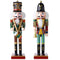 Huwena 2 Pcs Christmas Nutcracker Ornaments 12 '' Traditional Painted Wooden Nutcracker Soldier Doll Holiday Festive Nutcracker Figures Puppet Home Decor for Shelves Table Ornaments (Drum and Horn)