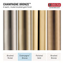 Delta Faucet 1/2" x 3/8" Angled Supply Stop Valve with Contemporary Handle Gold, Water Shut Off Valve, Brass Shut Off Valve, 1/4 Turn Shut Off Valve, Champagne Bronze DT022201-CZ