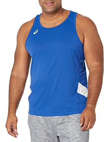 ASICS Mens Team Sweep Singlet Royal/White