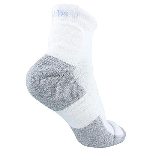 Thorlo Men's Lite Walking Mini Crew Sock Level 2 lwmxm,White,M12-14, White/Platinum, X-Large