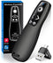 2-in-1 USB Type C Presentation Clicker Wireless Presenter Remote for PowerPoint, Powerpoint Clicker with Volume Control PowerPoint Slide Advancer for Mac, Computer, Laptop