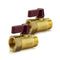 0XBIT Ball Valve 1/2, Pack of 2 Mini Metal Stopcock, DN 15 Brass Ball Valves, Strong Seal, Prevent Leakage, Suitable for Kitchen, Bathroom, Toilet