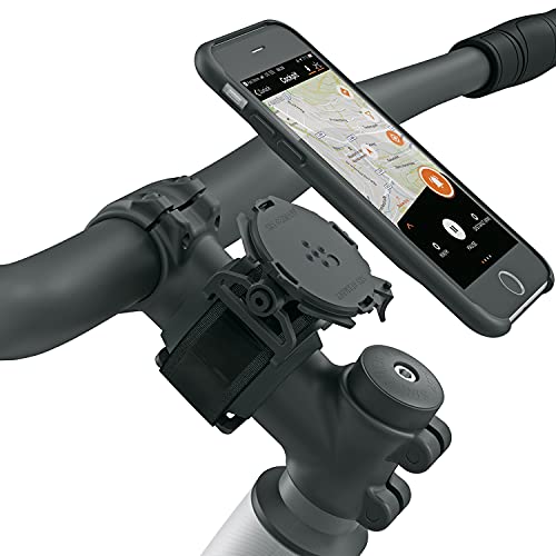 SKS GERMANY Compit/Anywhere Mobile Phone Holder for Universal Use (Bicycle Accessories for Mounting on Bikes and Prams, Easy Attachment, Optimal Hold, Includes Tilt Adjustment)