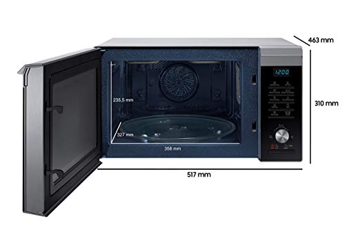 Samsung MC2BM6035CS/EG Combination Microwave with Grill and Hot Air, 900 W, 28 Cooking Chamber (Extra Large), 20.5" Width, HotBlast Technology, SlimFry, Silver