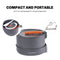 Fire-Maple Camping Cookware Set with Pot, Kettle, Pan for 4 People Feast4, Easy to Clean Hard Anodized Aluminum, 8 Piece Pot and Mess Kit, Essential Pots and Pans Set, Camping Gear and Accessories