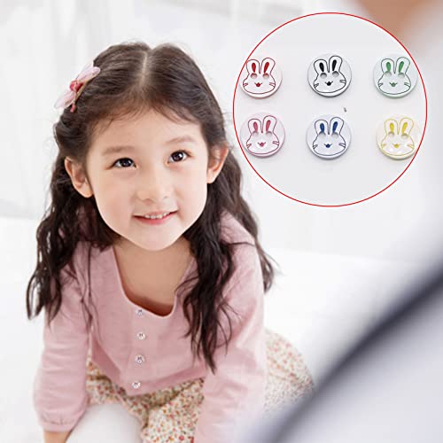 Colorful Resin Buttons for Baby Kids Cardigans Knitting Sewing Button,80pcs 12mm Round Sewing Buttons Plastic Cute Rabbit Crafting Buttons for Art Craft Child Clothing Sewing Painting DIY Decor