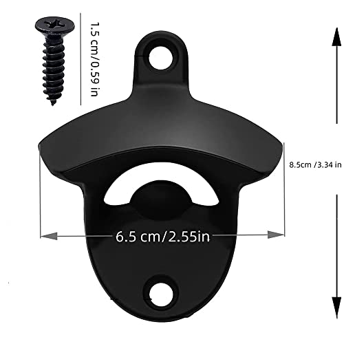 Wall Mounted Bottle Opener Vintage Beer Bottle Opener, 2Pcs Beer Wall Mounte Bottle Openers,Vintage Beer Bottle Openers,Metal Cocktail Beer Bottle Opener with Screws,Wine Wall Mounted Bottle Openers