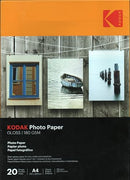 Kodak 180GSM 20 Sheets Gloss Instant Dry 180gsm A4 Photo Paper, (5740-512)