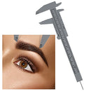 5 Pieces Eyebrow Measuring Ruler, Brow Mapping Ruler Tool, Mini Vernier Caliper Double Scale Plastic Ruler, Sliding Gauge Ruler for Microblading Eyebrow Tattoo Brow Artists Makeup (Fresh Colors)