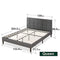 Zinus Lottie Queen Bed Frame Platform/Bedroom Furniture/Dark Grey/Easy Assembly, Superior Long Lasting Support/Mattress Platform