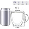 Youngever 2 Pack 250ML Glass Coffee Cups, Espresso Cups, Double Wall Thermo Insulated Coffee Cups, Glass Coffee Mugs
