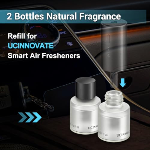 UCINNOVATE Smart Air Fresheners Refill, 2 Bottles 12ml Dedicated Perfume Refill, Natural Fragrance Diffuser Perfume Refill Cologne for Car Home Aroma Diffuser