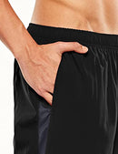 TSLA Men's 2 in 1 Active Running Shorts, Quick Dry Exercise Workout Shorts, Gym Training Athletic Shorts with Pockets TM-MBH45-BKK_Small