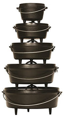 Lodge L10DCO3 Cast Iron Deep Camp Dutch Oven, Pre-Seasoned, 5-Quart