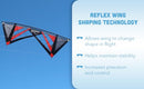 Revolution Kites Reflex RX Spider Sport Wing Kite (Vented Model) - Handles / Line Set / 1 Extra Rod and Sleeve (Purple / Grey / Black / White Center)