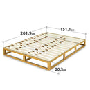 Zinus Industrial Pine Wood Queen Bed Frame | Low Bed Base Mattress Foundation - Natural 20cm / Mattress Foundation/Bedroom Furniture