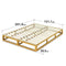 Zinus Industrial Pine Wood Queen Bed Frame | Low Bed Base Mattress Foundation - Natural 20cm / Mattress Foundation/Bedroom Furniture