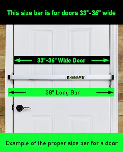 Doorricade Door Security Bar-by -Secure The Entire Width of Your Inward Opening Door with a Proper Security Door Barricade Lock