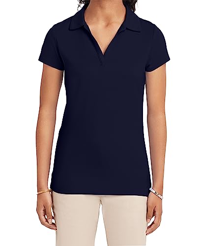 IZOD Juniors Uniform Short Sleeve Performance Polo, Navy, X-Small - 1