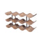 mosegor Wooden Wine Rack 3-Tiers Wine Bottle Holder Countertop Wave Wine Storage Rack for Home Bar Accessories