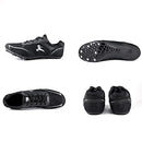 ZHENSI Track and Field Shoes Kids Adult Sprint Spikes Shoes Mesh Lightweight Buffer Unisex,Black,9.5