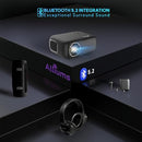 【Auto Focus & Keystone】 ALLIUMS Mini Projector with Native 1080p Full HD Resolution & Supports 4K, Portable Projector, 16000 Lumens, 10W Hi-Fi Speakers, 5G/2.4G Wi-Fi & Bluetooth