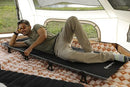 KingCamp Ultra-light Folding Camping Bed for Home Festivals Outdoors Weight Capacity 120kg (Grey)