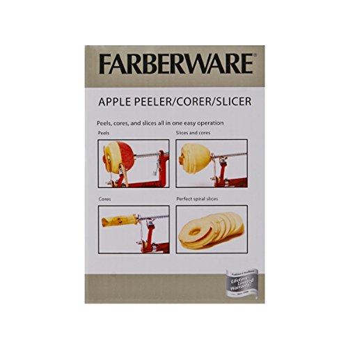 Farberware Apple Peeler, Slicer and Corer, Small, Red