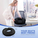 Seat Cushion Office Chair Cushion, Aerostralia Memory Foam Seat Cushion, Tailbone Ergonomic Car Seat Cushion, Coccyx Pain Relief Gel Cusion, Pressure Relief Donut Hemorrhoid Cushions for Desk Chair