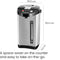 Chefman 5.3L Electric Hot Water Dispenser Urn w/Auto & Manual Dispense Buttons, 1700W, Safety Lock, Instant Heating, Auto-Shutoff/Boil Dry Protection, Insulated Stainless Steel - For Home & Office