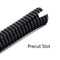 ZhiYo 20FT 1/4” Wire Loom Split Tubing Auto Wire Conduit Flexible Cover | High Temperature Heat Resistant -40F to 257F | Plastic Cover for Electrical Wires & Cables, Black