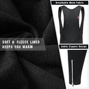 qualidyne Men's Cycling Bib Tights 3D Padded Winter Thermal Cold Weather Bike Bib Pants Biking Bicycle Long Leggings