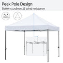 Yaheetech 10'x10' Pop-up Canopy Tent - Heavy Duty Commercial Instant Canopies, Commercial Tents Market stall, UV Gazebo for Camping, with 4 Removable Sidewalls Sandbags and Mesh Window - White