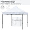 Yaheetech 10'x10' Pop-up Canopy Tent - Heavy Duty Commercial Instant Canopies, Commercial Tents Market stall, UV Gazebo for Camping, with 4 Removable Sidewalls Sandbags and Mesh Window - White