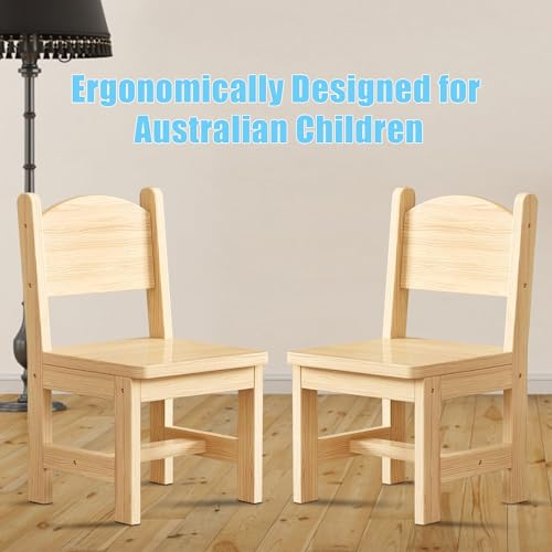 Solid Pine Wood Toddler Table and Chair Set, 60x60cm, Height 48cm, 2 Chairs - Multi-Use with Storage, 3 in 1 Wooden Activity Table with Storage Drawer for Toddlers Drawing for Playrooms and Nurseries