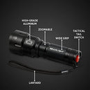 GearLight High-Powered LED Flashlight S1200 - Mid Size, Zoomable, Water Resistant, Handheld Light - High Lumen Camping, Outdoor, Emergency Flashlights