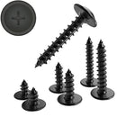 100 Auprotec Tapping Screws Phillips Flat Head with Washer Black Galvanised 3.9 x 16 mm