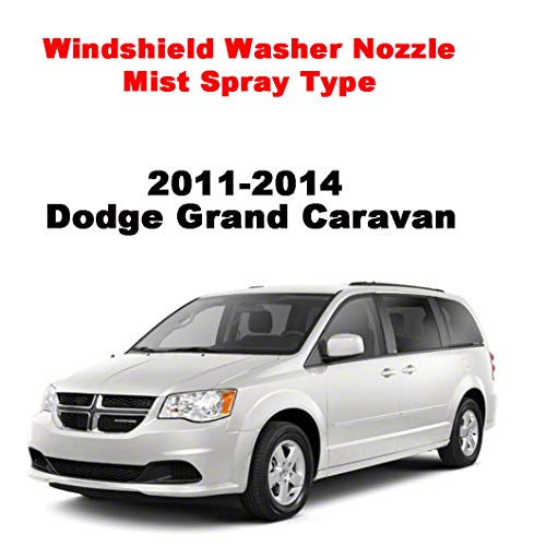 ZHParty 2 Pcs Front Windshield Washer Nozzle Wiper Spray Jet Fits Jeep Grand Cherokee 2011-2021, Fits Dodge Grand Caravan 2011-2014, Fits Dodge Durango 2011-2018 - Replace OEM