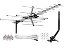 [Newest 2020] Five Star TV Antenna Outdoor Yagi Satellite HD Antenna with up to 200 Mile Range - Attic or Roof Mount TV Antenna, Long Range Digital OTA Antenna for 4K 1080P (Standard Kit Plus J Pole)