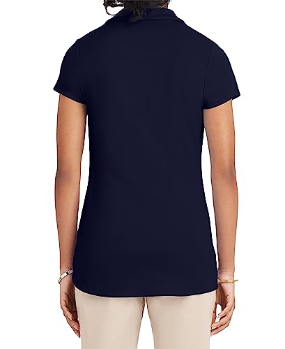 IZOD Juniors Uniform Short Sleeve Performance Polo, Navy, X-Small - 1