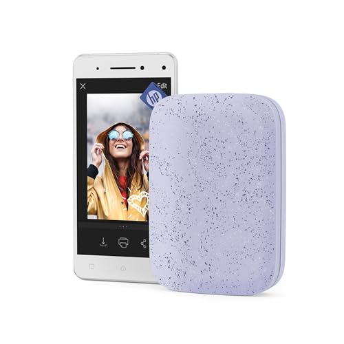 HP Sprocket Portable 2x3" Instant Photo Printer (Lilac) Print Pictures on Zink Sticky-Backed Paper from Your iOS & Android Device.