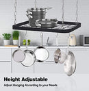 (Ceiling) - JackCubeDesign decorative kitchen ceiling- mount pot pan rack/hanger/storage organiser with 8 hooks - MK397B