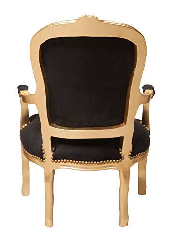 W65XDP65XH98 cm Sized Louis XIV French Style Solid Beech Wood Made Armchair