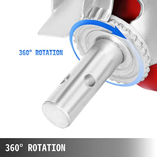 VEVOR Scaffolding Wheels Set, Heavy Duty 4-Pack 8" Scaffolding Casters, with 4400 Lbs Per Set and Locking Stem Casters with Brake, Polyurethane Replacement for Scaffold, Shelves, Workbench