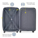 DELSEY Paris Helium Aero Hardside Expandable Luggage with Spinner Wheels, Brushed Charcoal, Carry-On 19 Inch, Helium Aero Hardside Expandable Luggage with Spinner Wheels