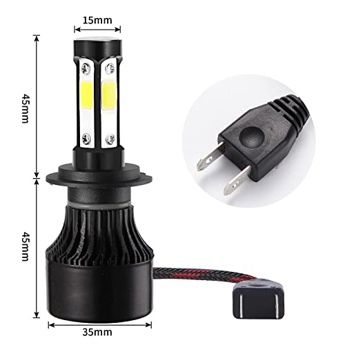 H7 Car LED Headlight 200W 20000LM Globe Bulbs Kit 6500K Xenon White Beam Lamp