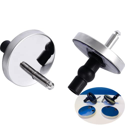 1 Pair Universal Toilet Seat Hinge Bolt Screw for Top Mount Toilet Seat Hinges, Quick Release Hinges Fixing Bolt Expansion Screw Cover Buckle for Toilet Seat Parts Replacement (One Buckle)