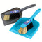 MR.SIGA Dustpan and Brush Set, Pack of 2 Set, Blue & Grey