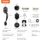 VEVOR Front Door Handle and Deadbolt Set, Matte Black Front Door Lock Set with Interior Knob, Single Cylinder Handleset Adjustable Hole Spacing, for Right and Left Handed Entrance and Front Door