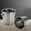 ZENFUN 2 Pack 3 Quart Ice Bucket with Handles, Ice Bucket with Lid, Galvanized Metal Beverage Tub with Handles, Drink and Wine Chiller for Bar, Party, BBQ, Great for Indoor and Outdoor Use